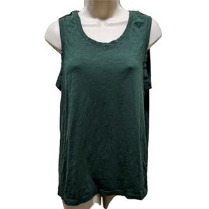 Women's dip Dark Green Tank Top